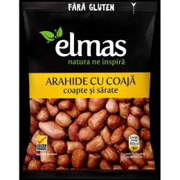 Elmas arahide in coaja rosie coapte si sarate 50g