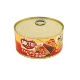 Bucegi carne porc in suc propriu (97%) 300g