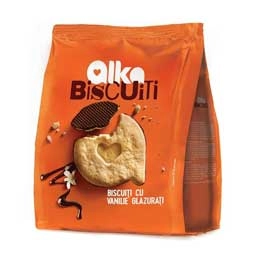 Alka biscuiti cu vanilie glazurati 180g
