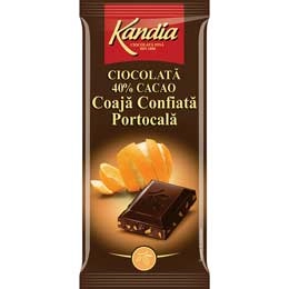 Kandia ciocolata amaruie cu portocala 80g