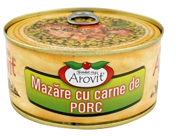 Arovit mazare cu carne porc 300g