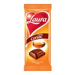 Laura ciocolata cu lapte si crema de coniac 95g
