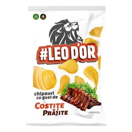 Chipsuri Leod'or cu gust de costite prajite 130g