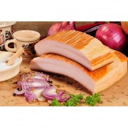 Koket slanina afumata vid
